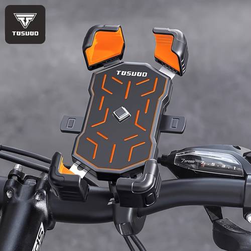 1pc automatic sensing mobile phone holder that and closes features multi angle adjustments secure clamping compatible with different iphone and devices ideal for use on bicycles motorcycles and electric scooters