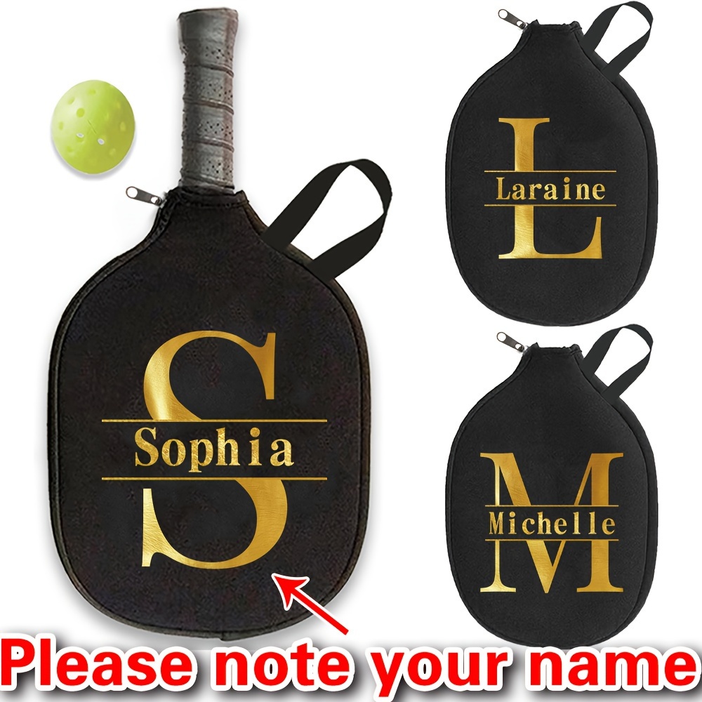 

Personalized Name Free Custom Pickleball Paddle Storage Bags, Portable And Spacious Storage For Pickleballs, Table Tennis, And Tennis Rackets - And Athletes