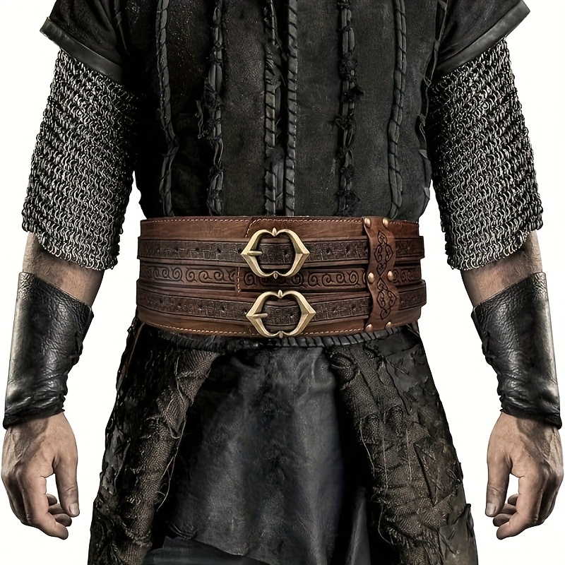 E-shop Ein mittelalterlicher Wikinger-Stil Retro Herren- und Damenmode breiter Gürtel Taillenverschluss Halloween Dekoration Rollenspiel