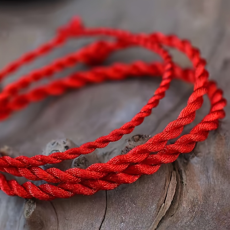 2pcs Handmade Lucky Red String Bracelets and Anklets Set