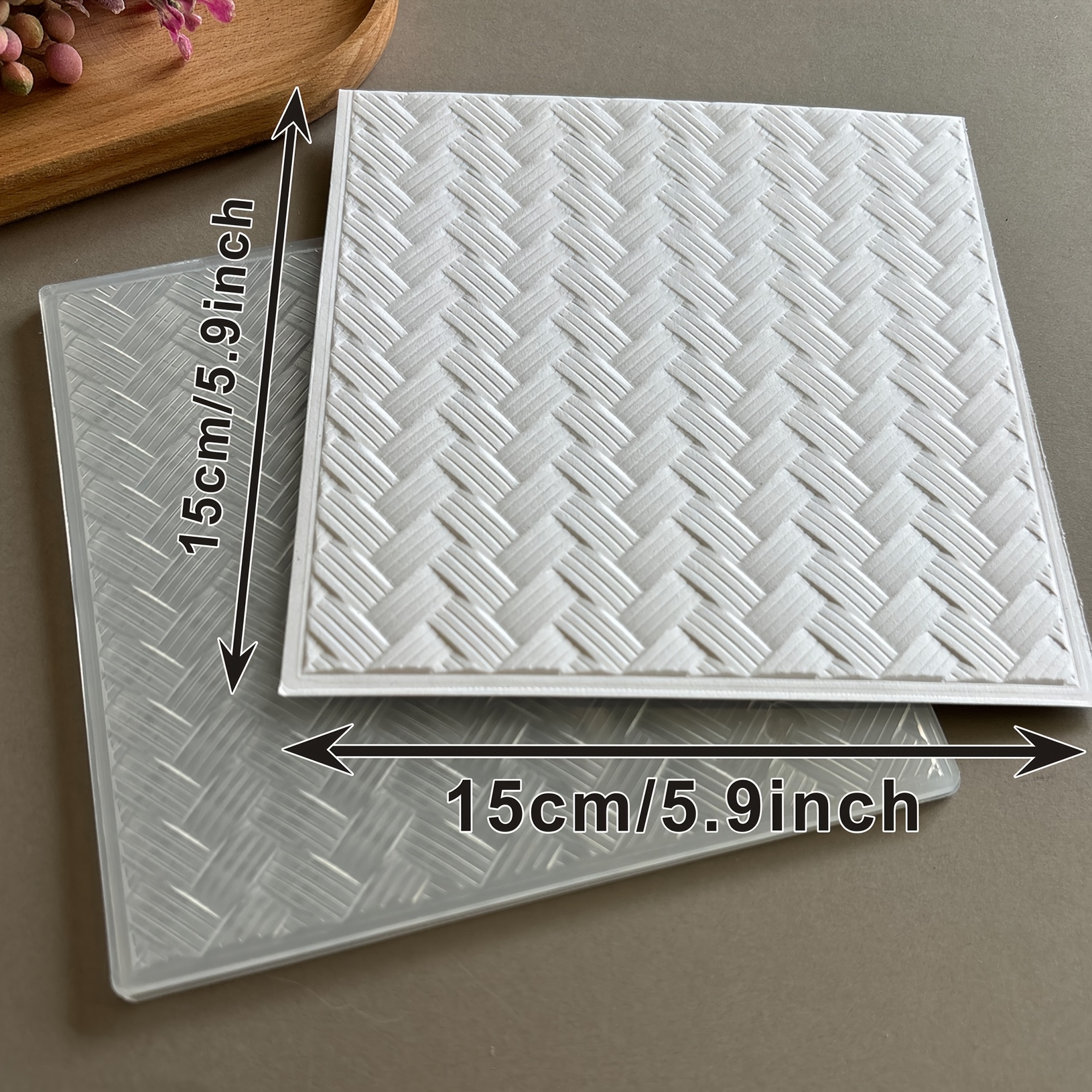 E-shop 3D Geprägter Ordner mit kunstvollen Textur-Details, geeignet für Scrapbooking, Kartenherstellung und Bastelarbeiten - Weißer Kunststoff,
