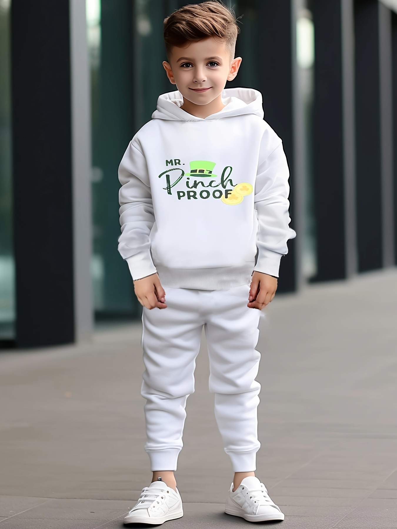 boy's long sleeve hoodie top sweatpants set Temu Mauritius