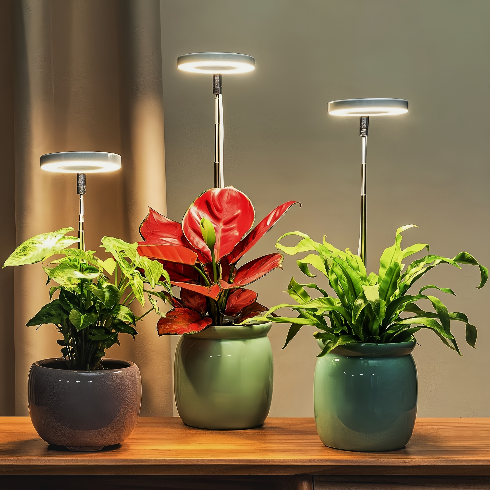 

2/3/4/6/9pcs, Grow Light Indoor Full , Indoor Sun Suitable For Indoor Plant Flowers Ideal For Small Plants, Plant Growth, Retractable Grow Light, Height Adjustable Grow Light With Auto 2/4/8h Timer