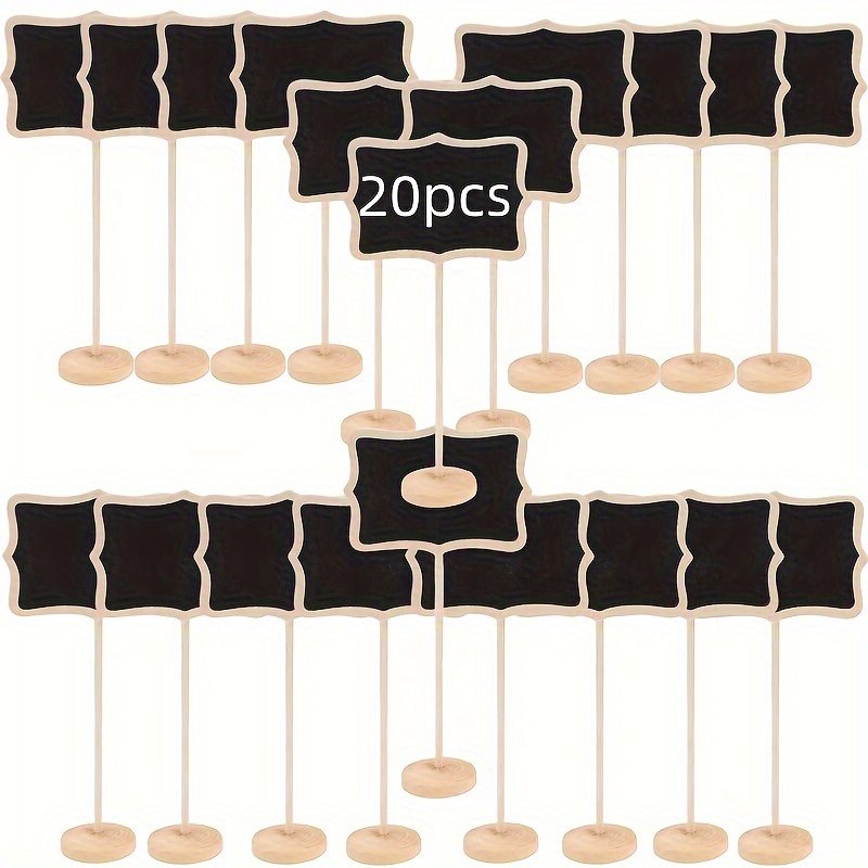 

[top-] 20pcs Wooden Signs Stand - For Halloween, Christmas, Weddings, Birthdays &