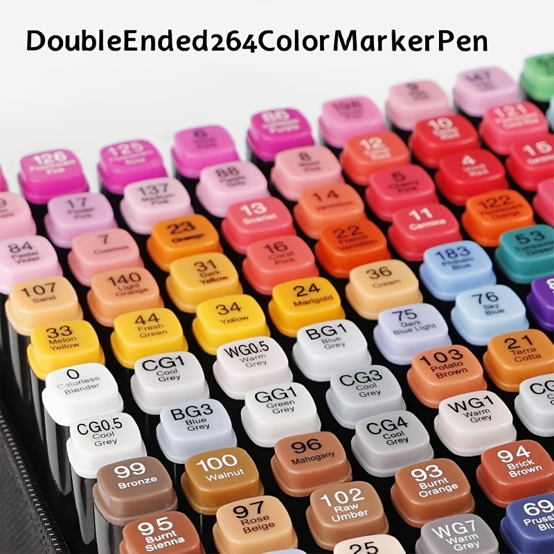 Professional Art Painting Set with 264 Dual-Tip Markers