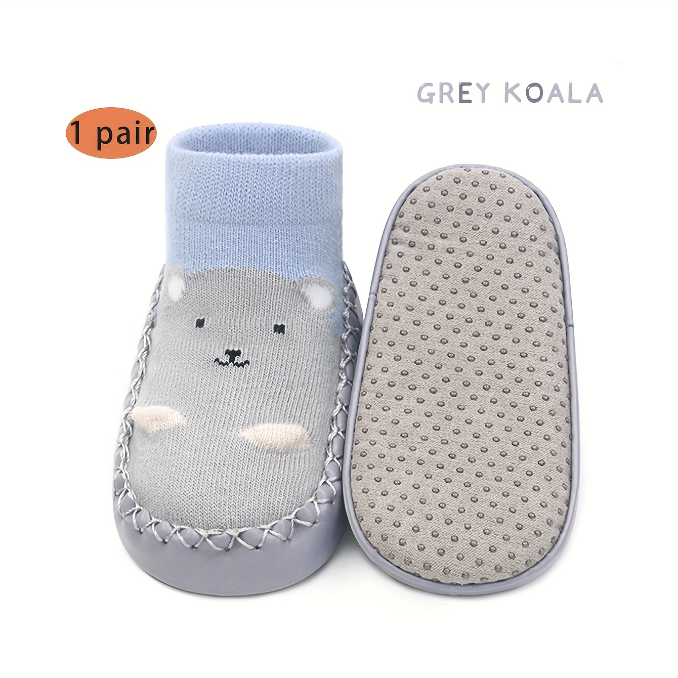 Image of 1 Pair Of Infant And Toddler Sock Shoes, Light And Comfortable, Non-slip Floor Socks For Boys And Girls, Breathable For Indoor And Outdoor Use, Suitable For , Non-slip And Wear-resistant