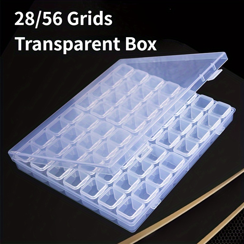 1pc Transparent Plastic Storage Box Round 8 Grids Beads Storage