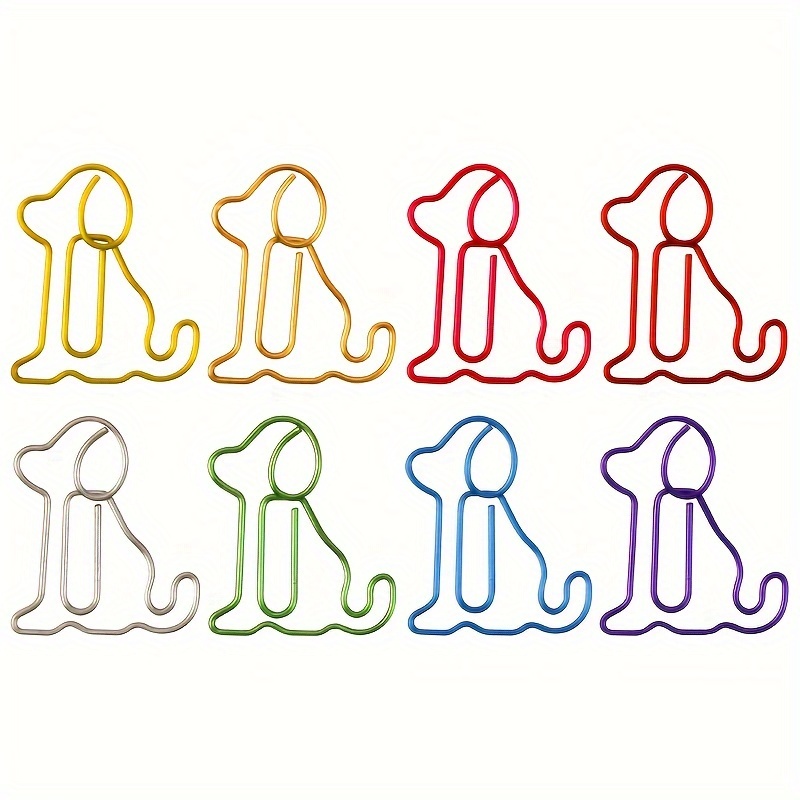 

30pcs/50pcs Colorful Dog Paper Clip Animal Bookmark Clip Marker Clip, Office And Dog Lover Use Bookmark