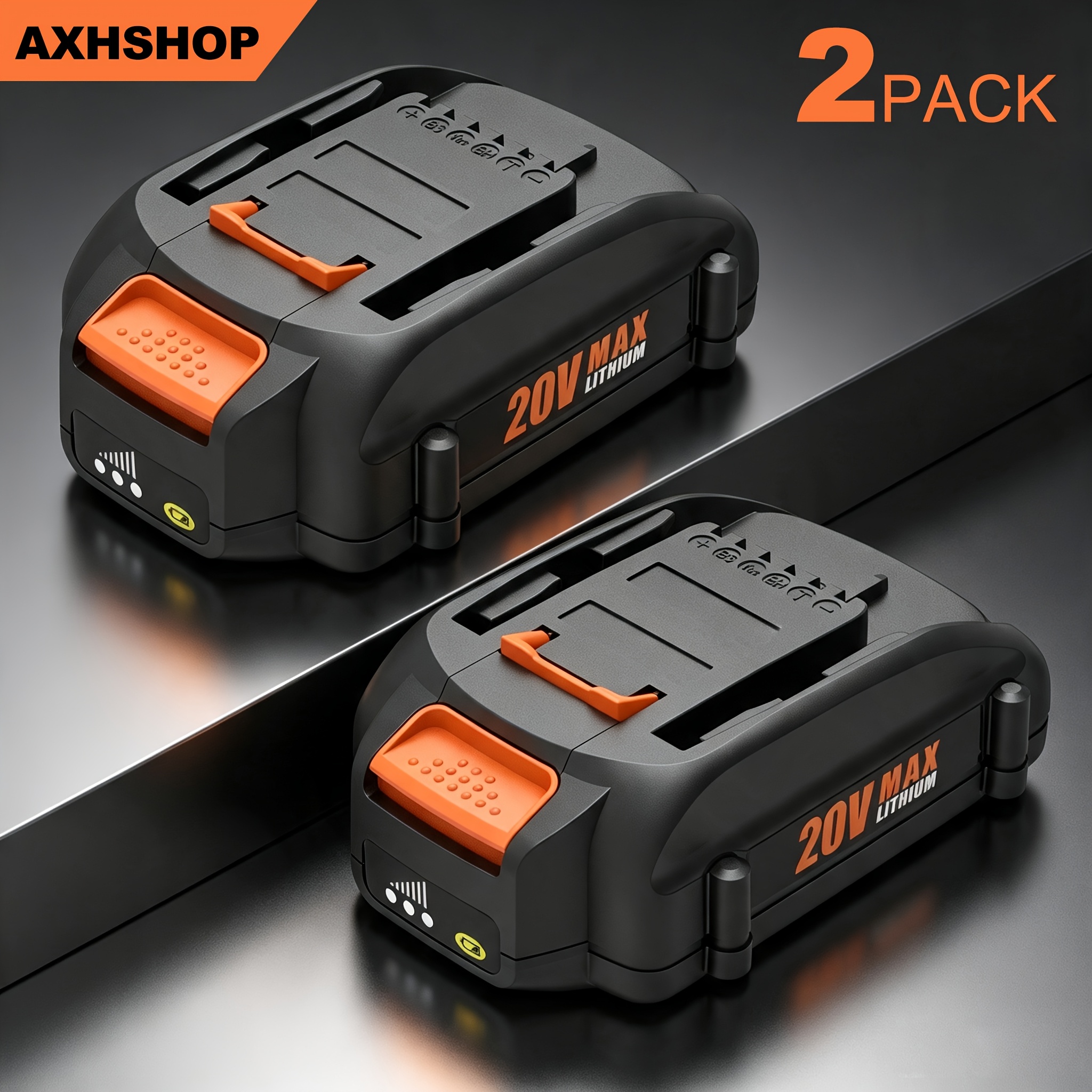TEMU Wa3525 2-pack 20v Replacement For 20v Battery Lithium Wa3520 Wa3575 Wa3578, Compatible With For 20v Battery Cordless Tools Wg151s Wg155s Wg251s