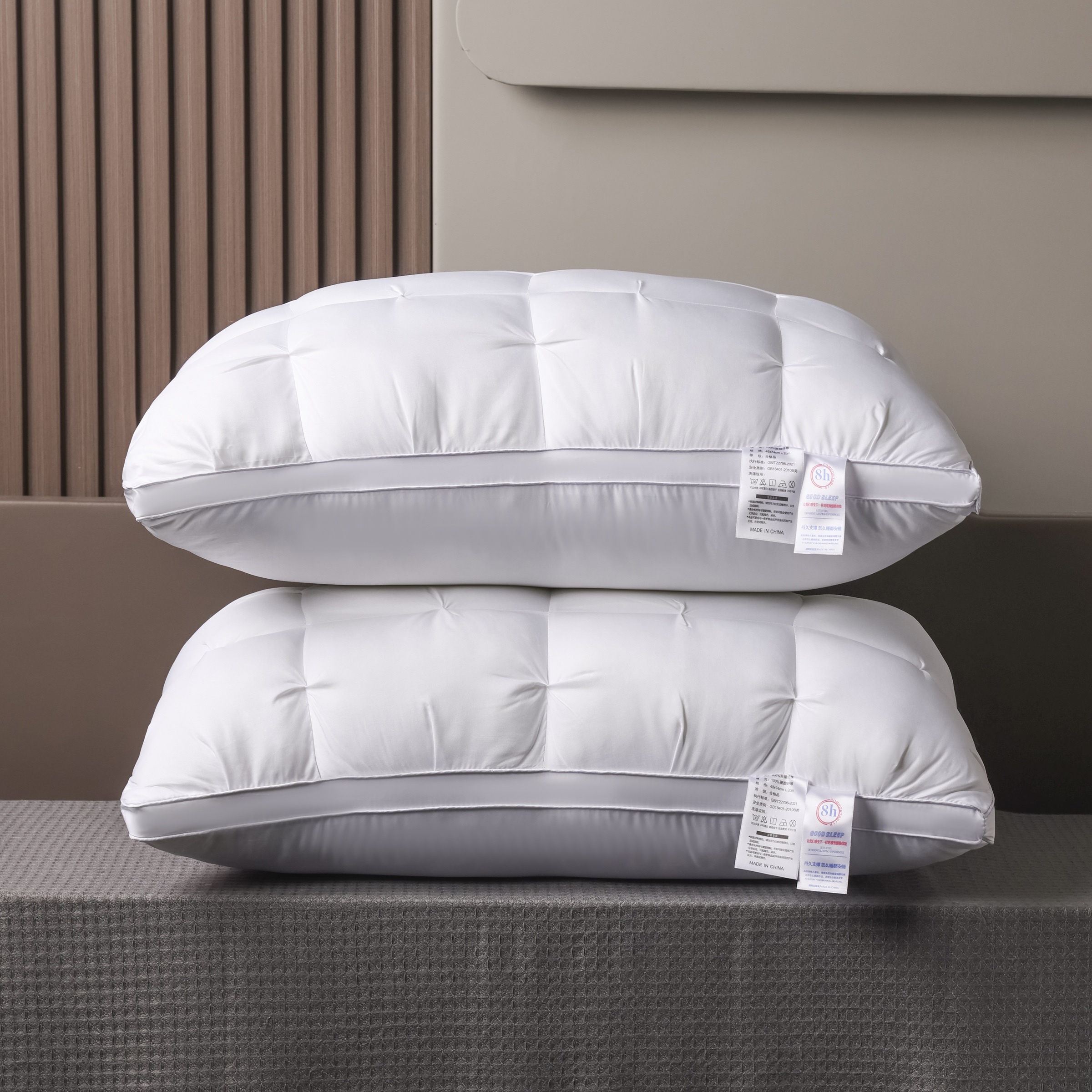 TEMU Buy 1 Get 1 Free, Total Of 2pcs 5- Quality Pillow, 990g 20x30 Inches - Deep Sleep Neck Support, Non-collapse High Pillow Core For , Machine