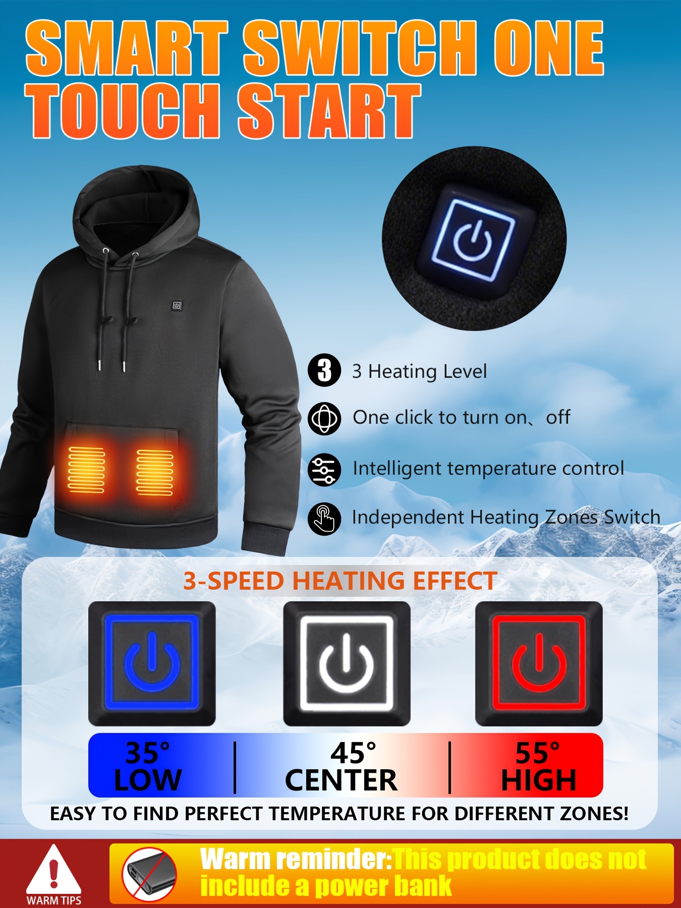 Men'S 5-Zone Heated Hooded Sweatshirt & Suit, Heated Coat, Heated Hoodie, Heated Vest Men, Mens Hoodies, Winter Coats For Men, Winter Gear, Heated Clothes, Heated Sweatshirt, Heating Coat, Winter Camping, Heating Vest, Heated Suit, Heating Clothes