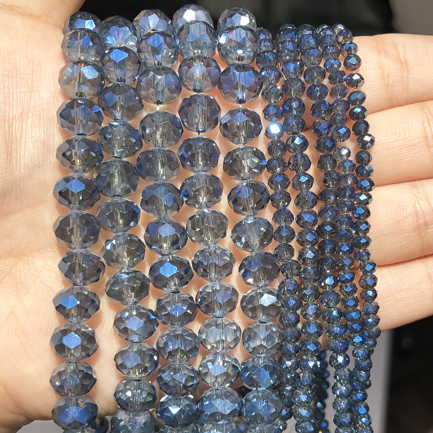 

Crystal Beads - , Plated Spacer Beads For Making - Bracelets, Necklaces, Earrings - Ideal Christmas Gift, 3/4/6/8mm