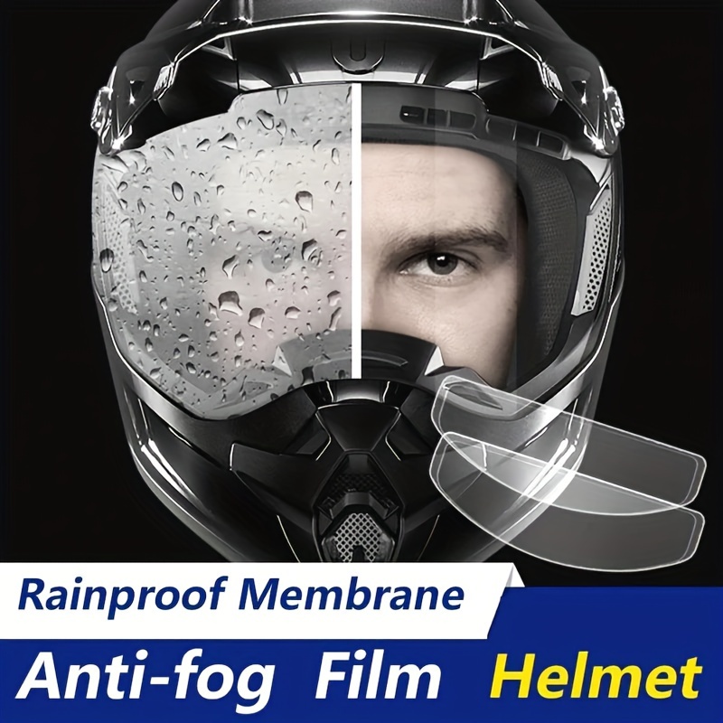 

2- 2023 Film Anti-buée pour Moto et Film Anti-pluie, Autocollant de Revêtement pour Casque, Film Transparent Universel, à et au , Insert de Lentille Transparente pour une Conduite en Sécurité