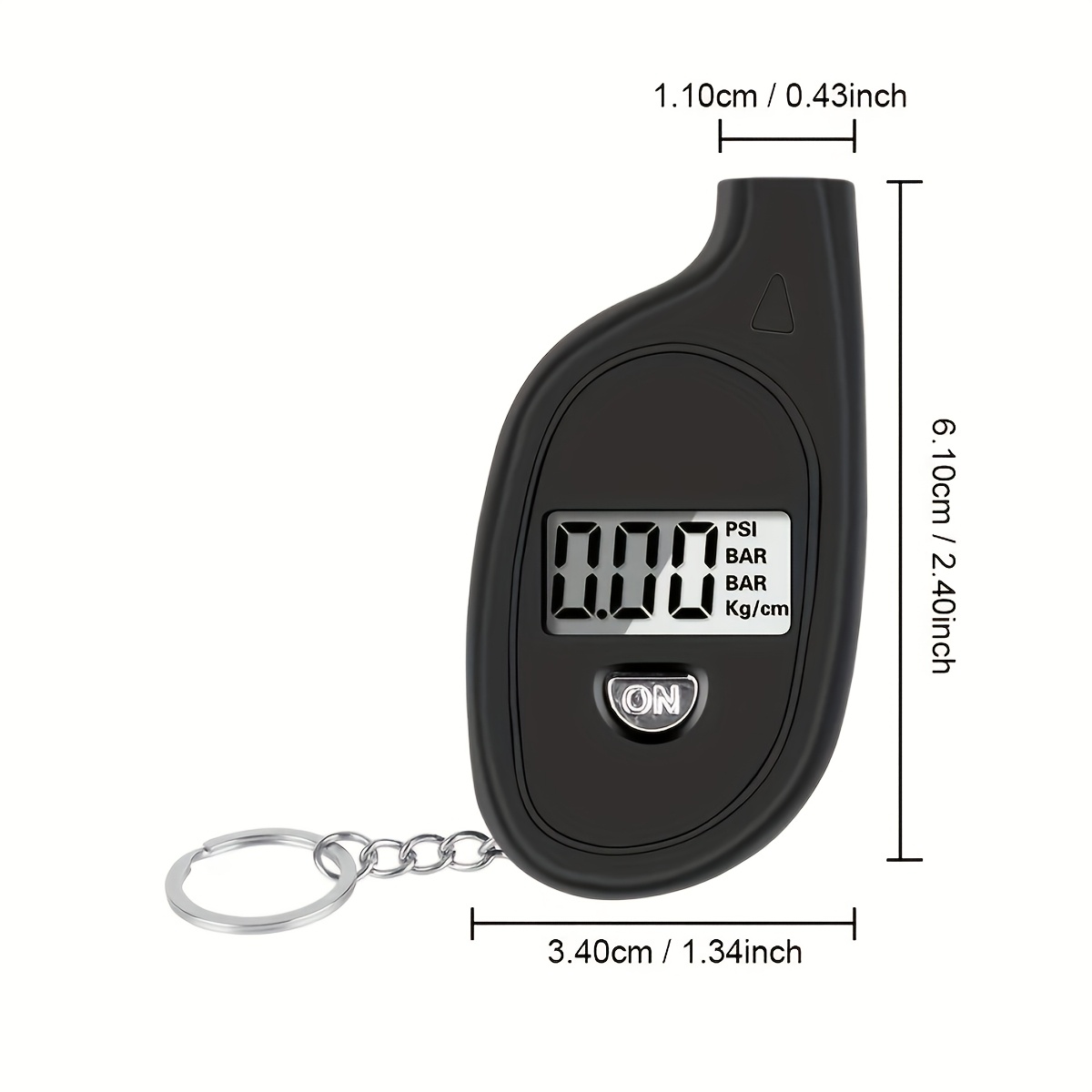 universal model digital tire pressure gauge tpms tool with lcd display keychain included for car bicycle motorcycle air pressure test adapter Product details 0
