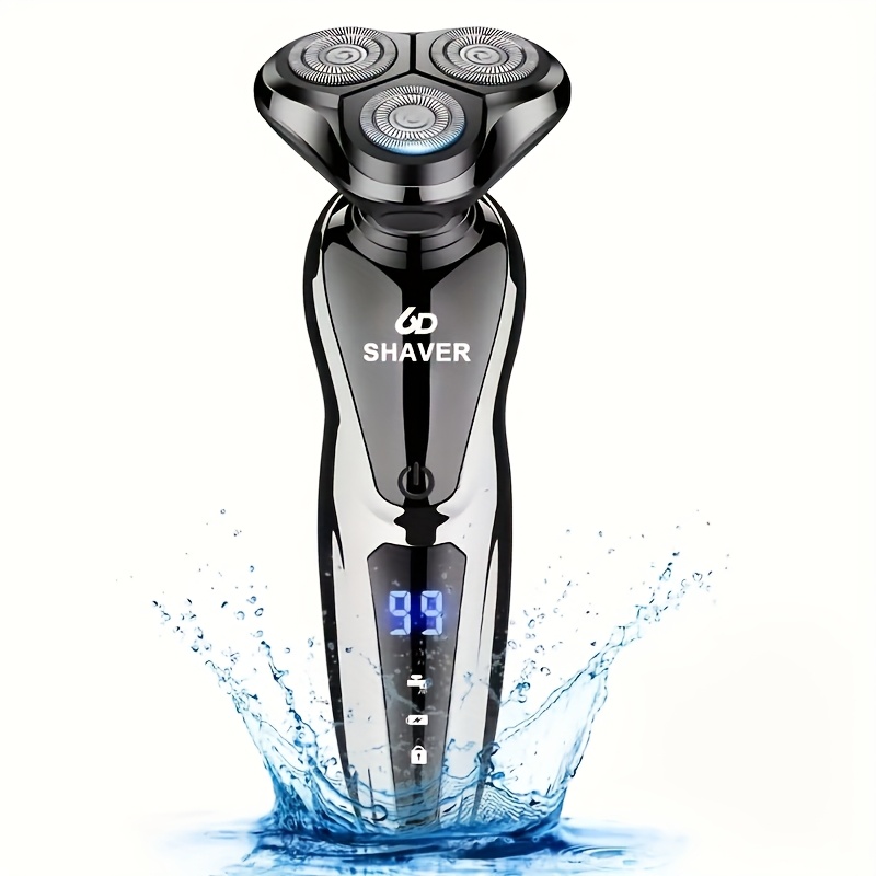 3 in 1 electric   usb rechargeable portable shaver with nose trimmer lithium battery 3d     ip68 for beard and mustache grooming beard trimmer details 7