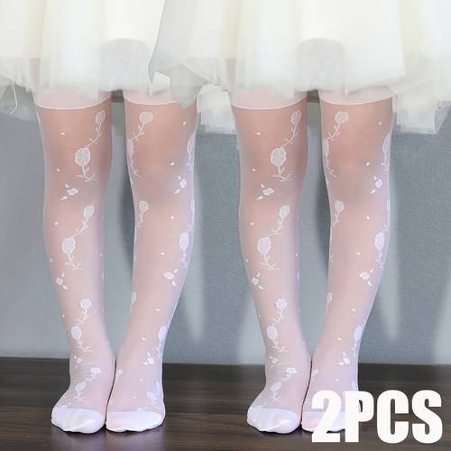 2pcs girls summer thin sheer pantyhose thin childrens tights transparent dance pantyhose