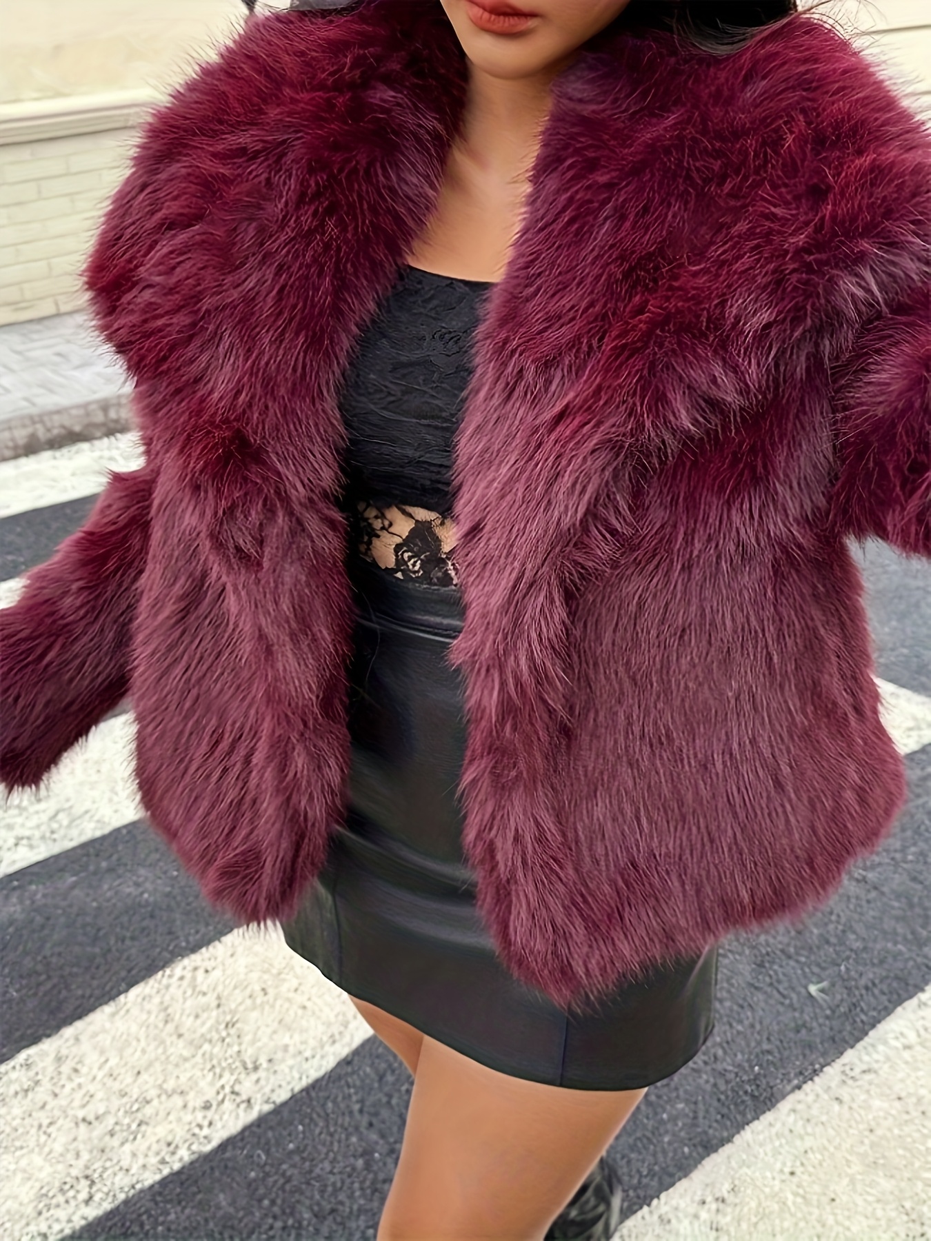 Elegant faux fur coat Women VSleeveless Thick Warm Faux Fur Collar Coat Outerwear Long Hair Jacket Waistcoat Ladies Jacket main image 0