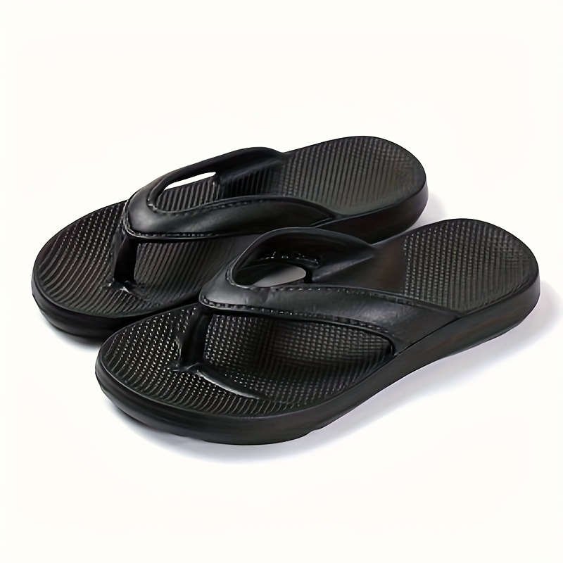   mens summer casual flip flops lightweight breathable eva sandals with   comfortable for indoor outdoor use black   footwear simple slipon design durable footwear Product details 4