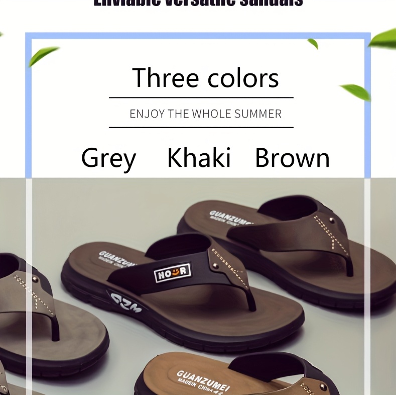 mens high end flip flops for summer designed for casual wear featuring odor slip and a soft sole for feel Product details 4