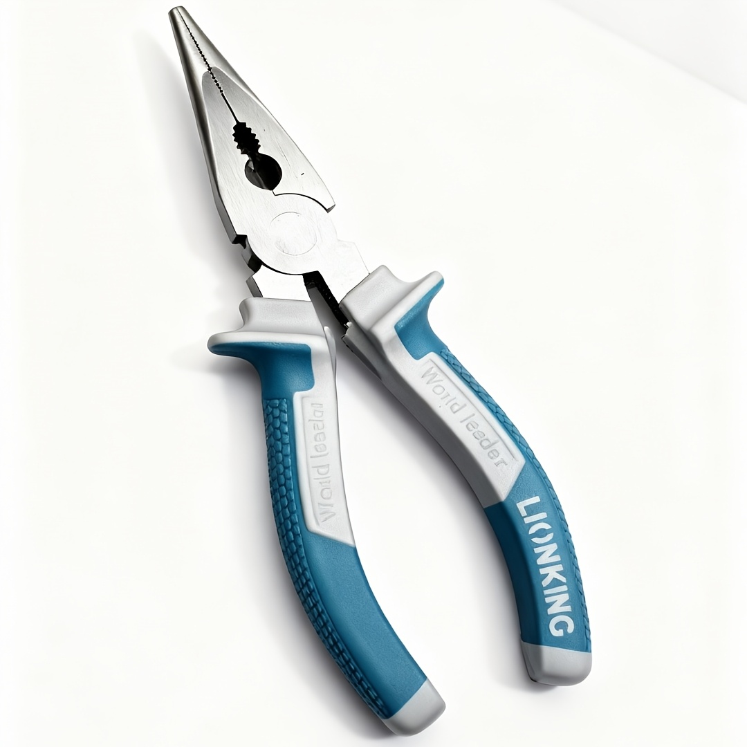 TEMU 1pc 6-inch Needle Nose Pliers Non-slip Grip Wire Crimping& Bending| Electrician Household Model Making| Precision Hand Jie Zui Pliers