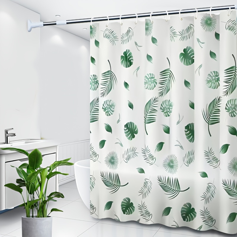 green leaf bathroom shower curtain high end bathroom shower curtain thick curtain bathroom partition door curtain shower curtain shower curtain bath bathroom partition   asiatica green leaf print