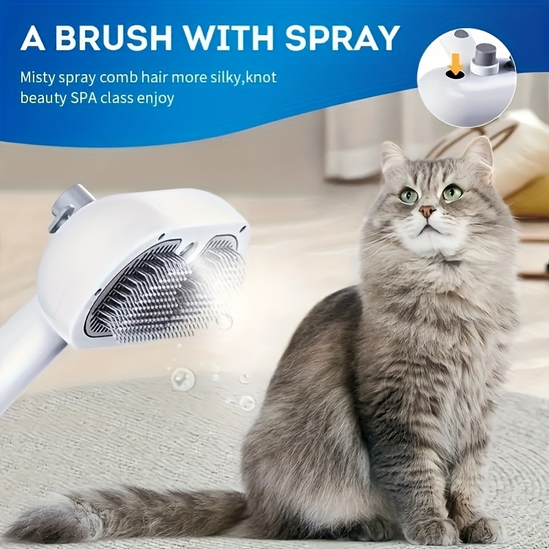 Spazzola Per Cani E Gatti Con Spruzzatore - Toelettatura Senza Elettricità Statica - Foto 8