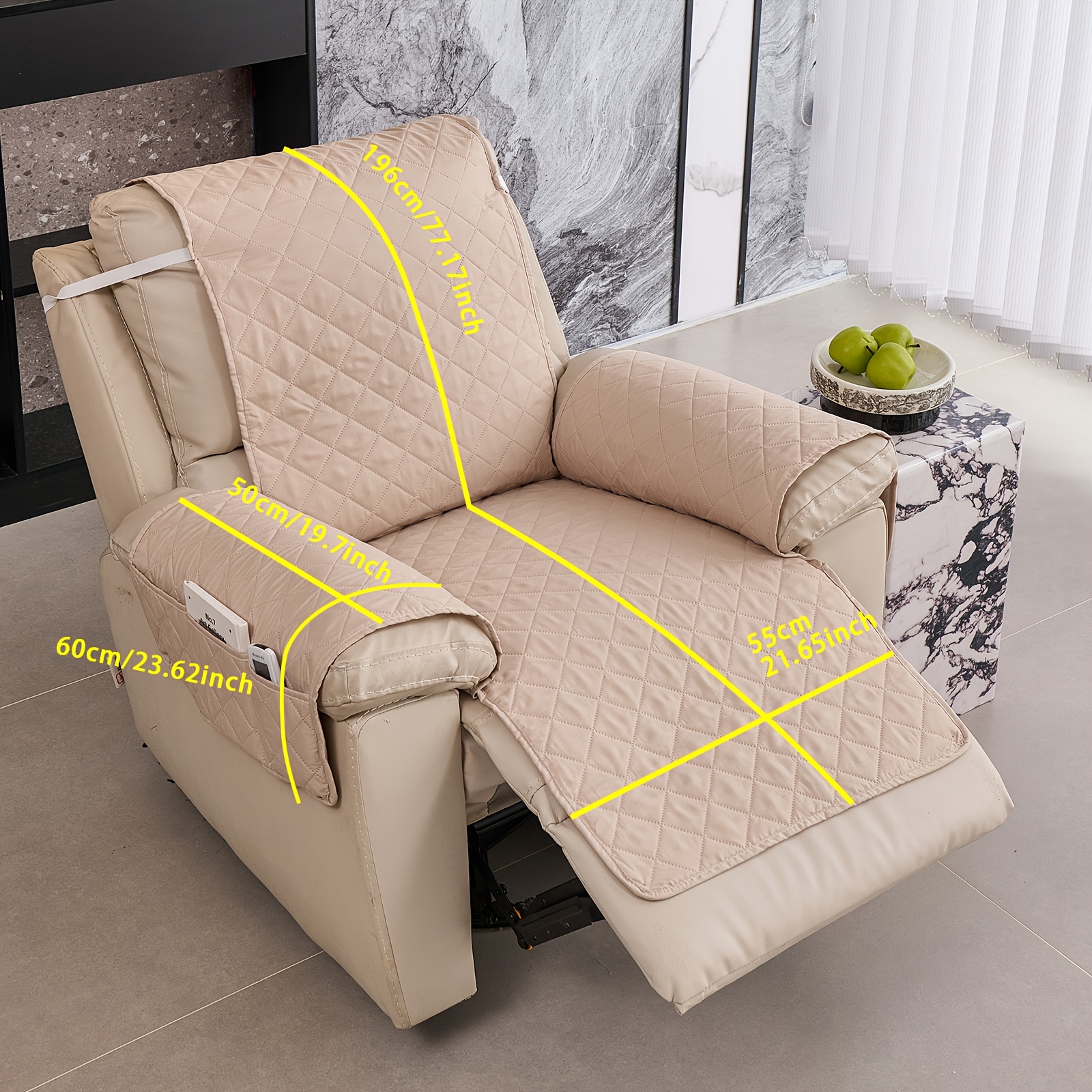 TEMU 1 de sofá estilo fácil con de ultrasonido; de sofá con de cuadros; con vendaje; con bolsillo; de sofá lavable, protector de muebles de adecuado