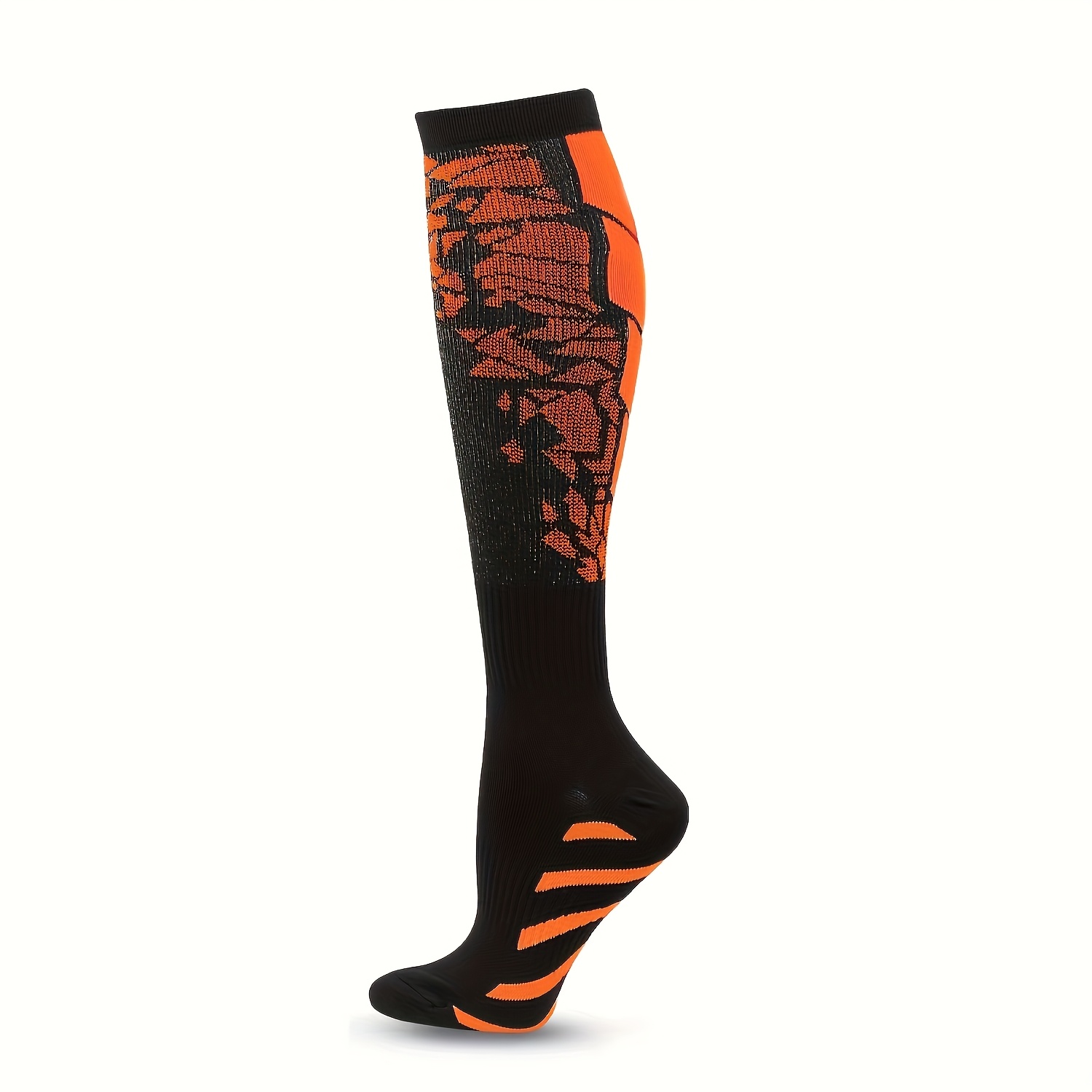 TEMU A Pair Of Knee-high Sports Socks With Breathable Compression - Designed To Sweat And Provide , Made From A Nylon Suitable For Basketball,