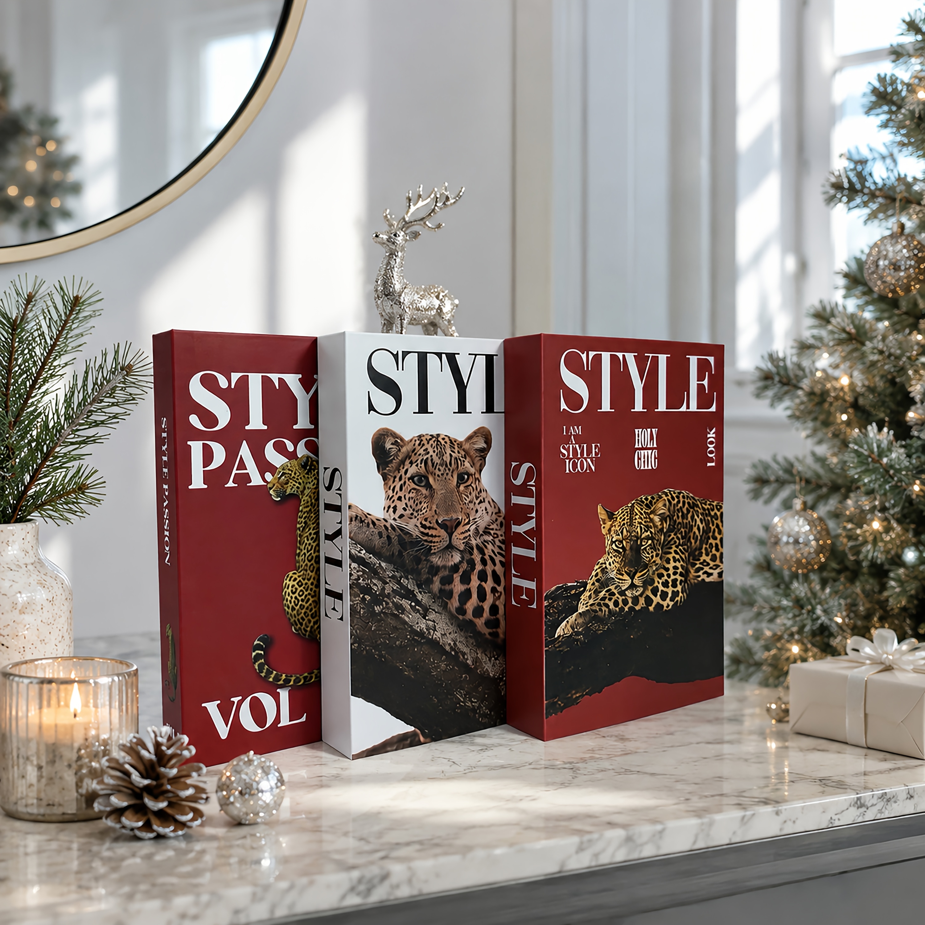 TEMU 3pcs Set Of Stylish Book Decorations, Luxury Decorative Books, Living Room Decor, Home Decor, Coffee Table Books, Modern Fashion Decorative