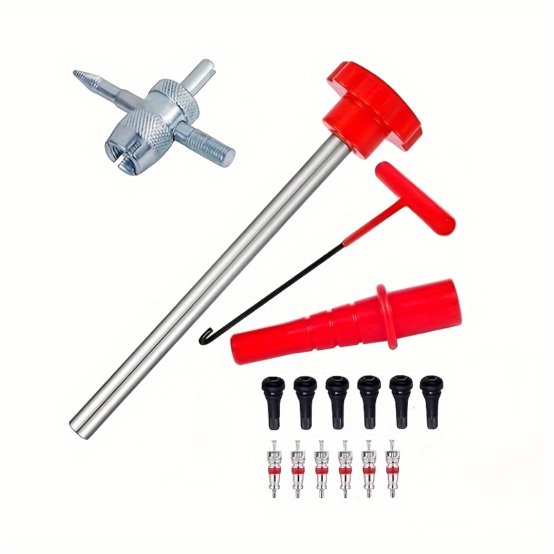 

Tire Valve Quick Tool Kit, Quick Tire Valve Tool Kit, Including 6 Tr413 Valves And 6 Vent Valve Tools, Suitable For Leaking Valves In Automobiles, Vehicles, Trucks, Motorcycles, Etc