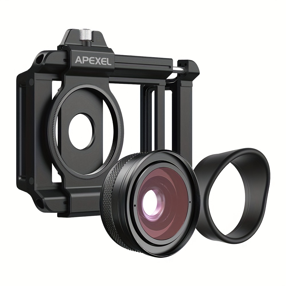 Apexel Zoom Dslr Level Macro Lens, F1.05 Large Aperture, Equipped With 37mm Cpl Filter, 88g Lightweight Portable Universal Stretch Clip For Iphone For Huawei For Xiaomi Most Smartphones