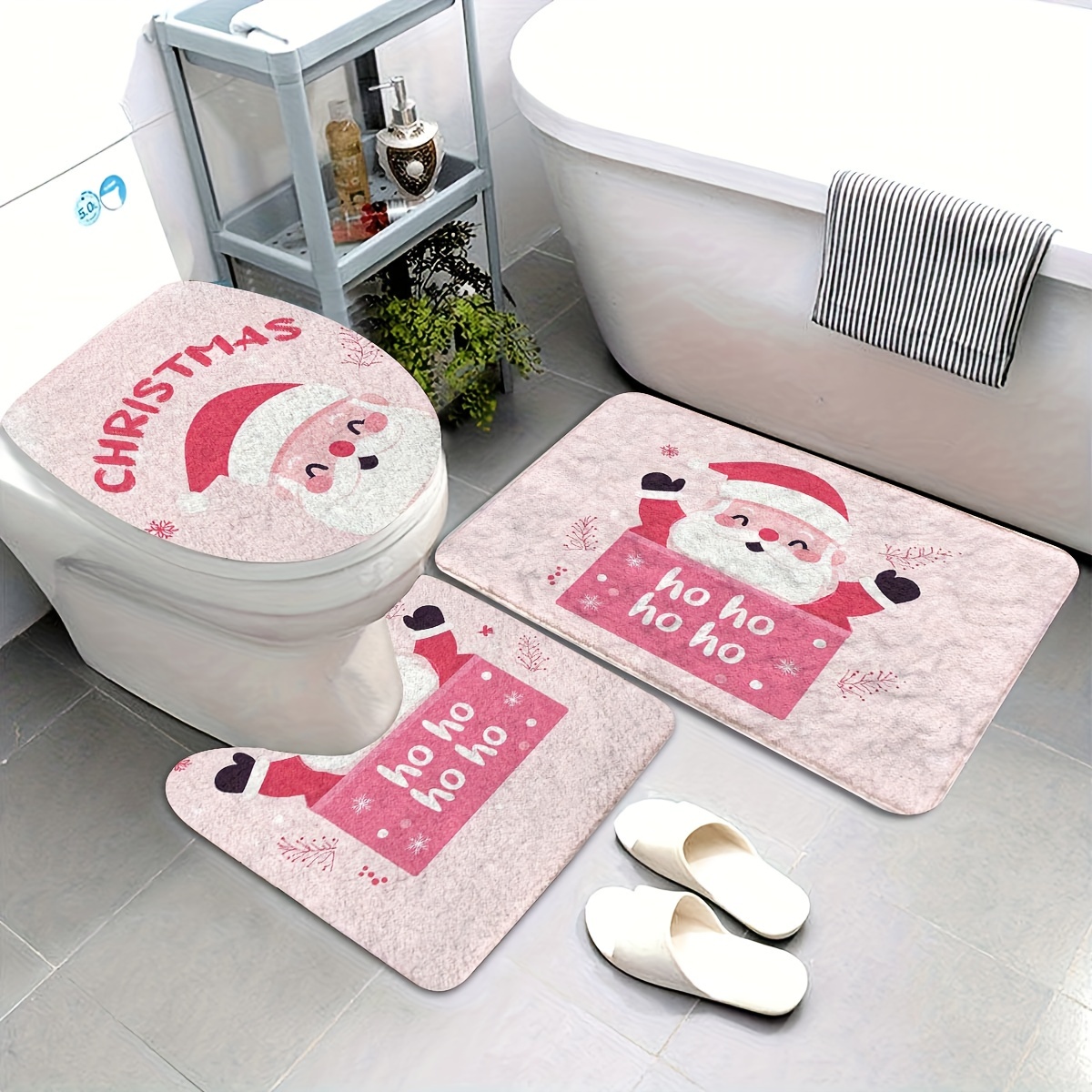 pink christmas surprise set including santa claus flannel - Temu United Kingdom