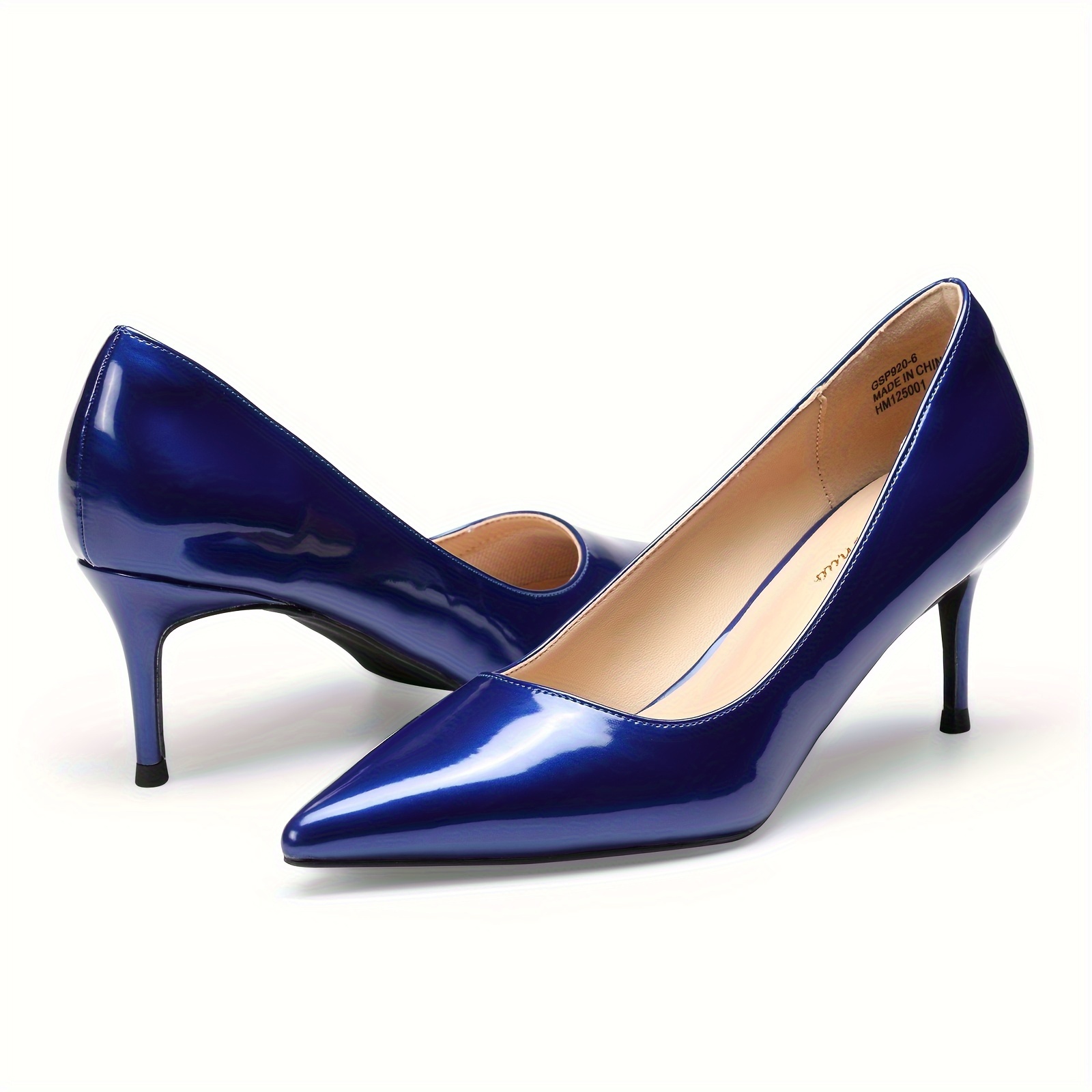 low heel pumps women closed toe slip stilettos heels dress - Temu