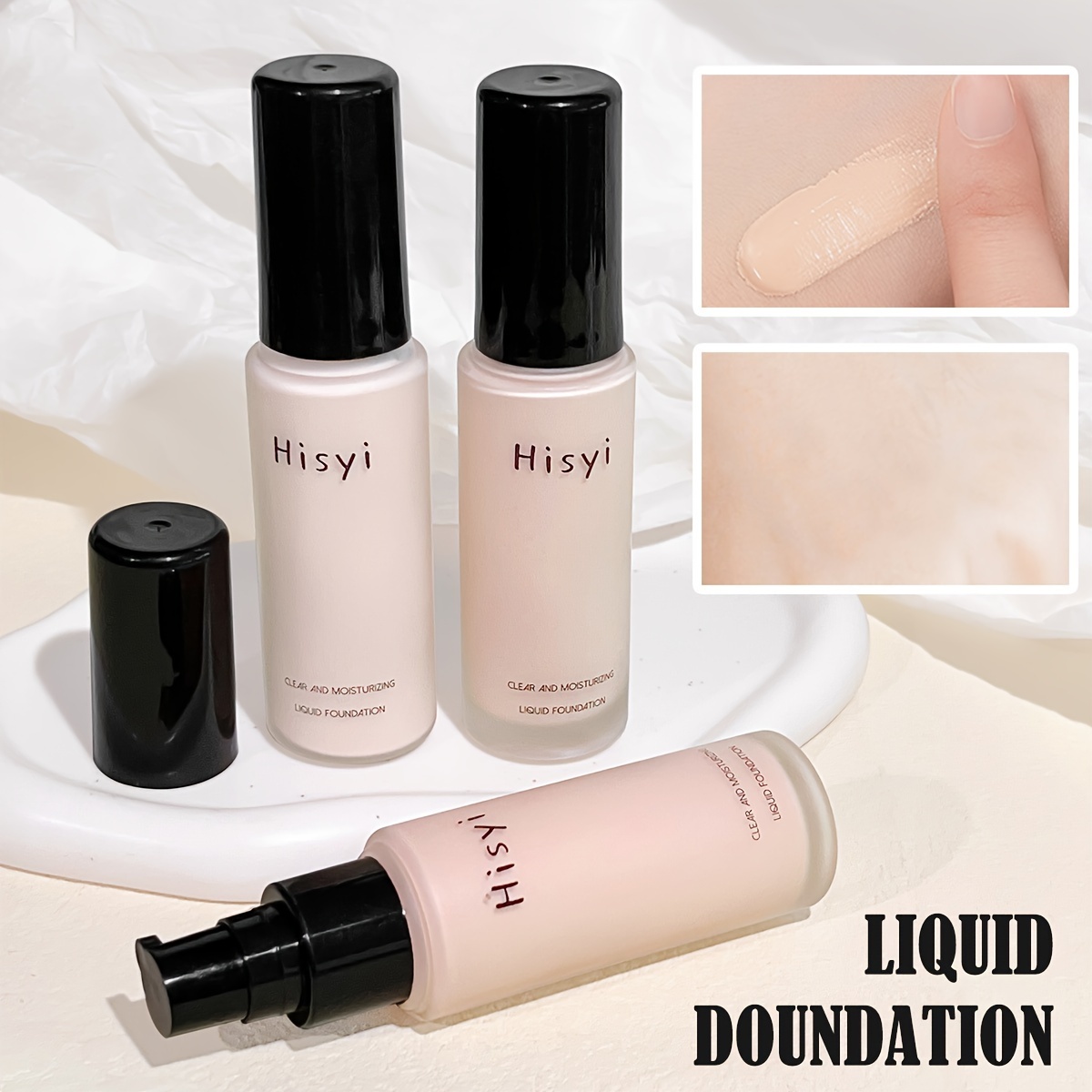 hiysiy lightweight liquid foundation cream   full coverage concealer for   skin tone smooth     for medium skin types in brown light brown   daily use Product details 10