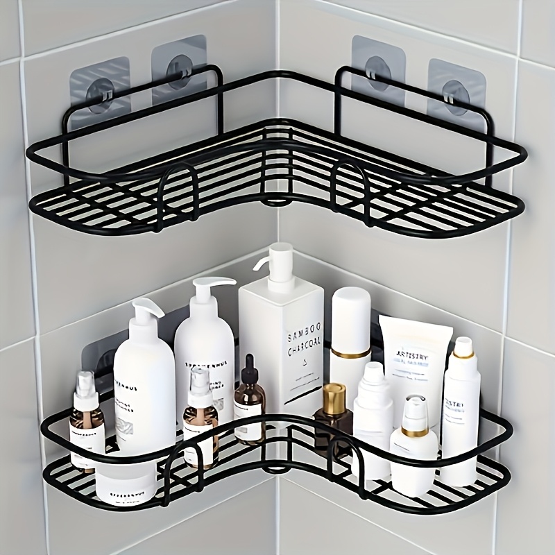 imagen del artículo estantería de   para ducha de acero inoxidable resistente al  , organizador de baño   en pared con múltiples compartimentos para champú, acondicionador y cosméticos, diseño que    , acabado    ,   para baños modernos, almacenamiento y accesorios de baño
