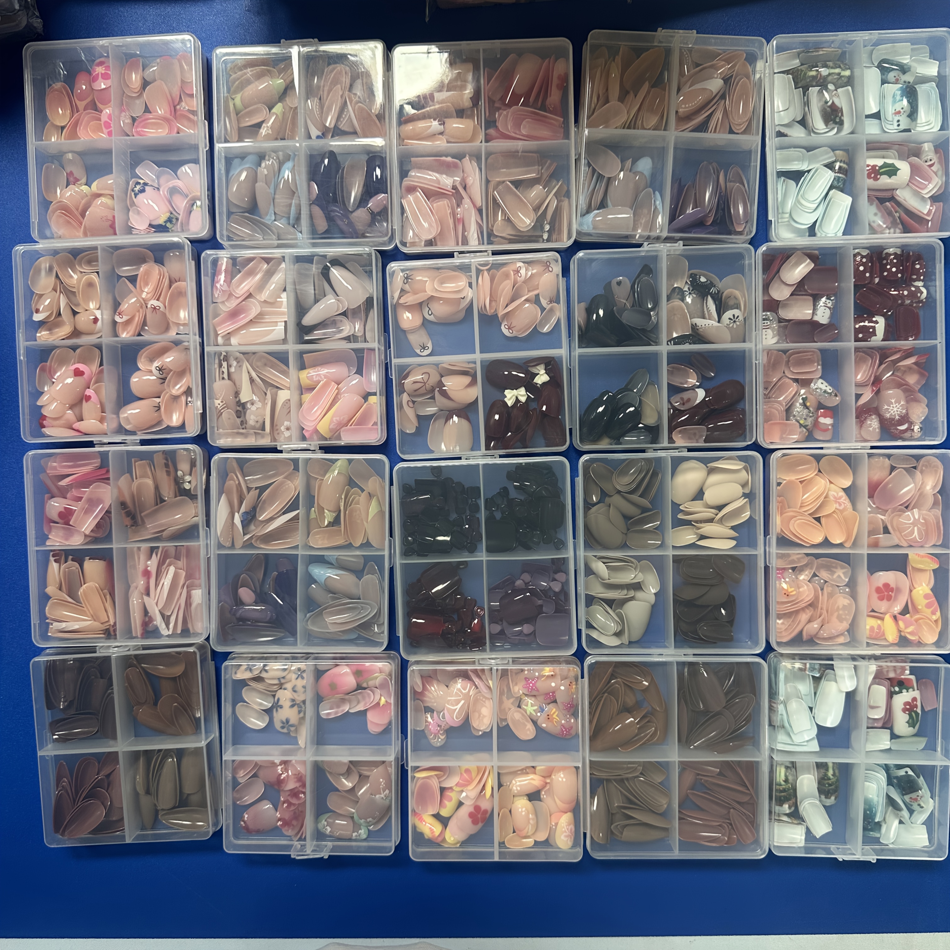 TEMU 192pcs, In 2 Boxes: Short Almond, Long Almond, Short Square, Duckbill, And Rectangular Press-on Nails. Suitable For Daily Light Social Occasions