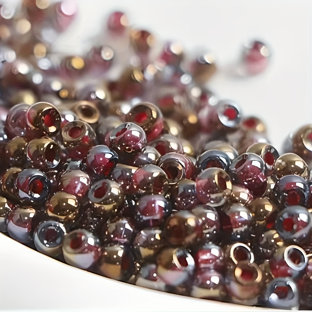 High Quality Uniform Transparent Bead Core Rainbow Glass Beads