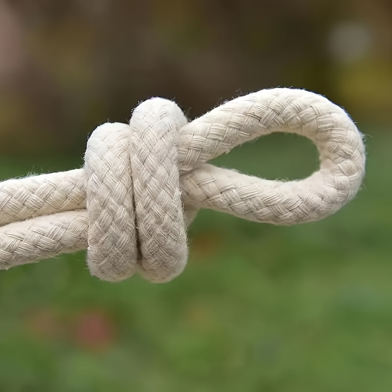 

1pc -spun Cotton Rope - Soft, High-strength For Diy Projects, Indoor/outdoor Clothesline, Ideal For Camping & Gardening