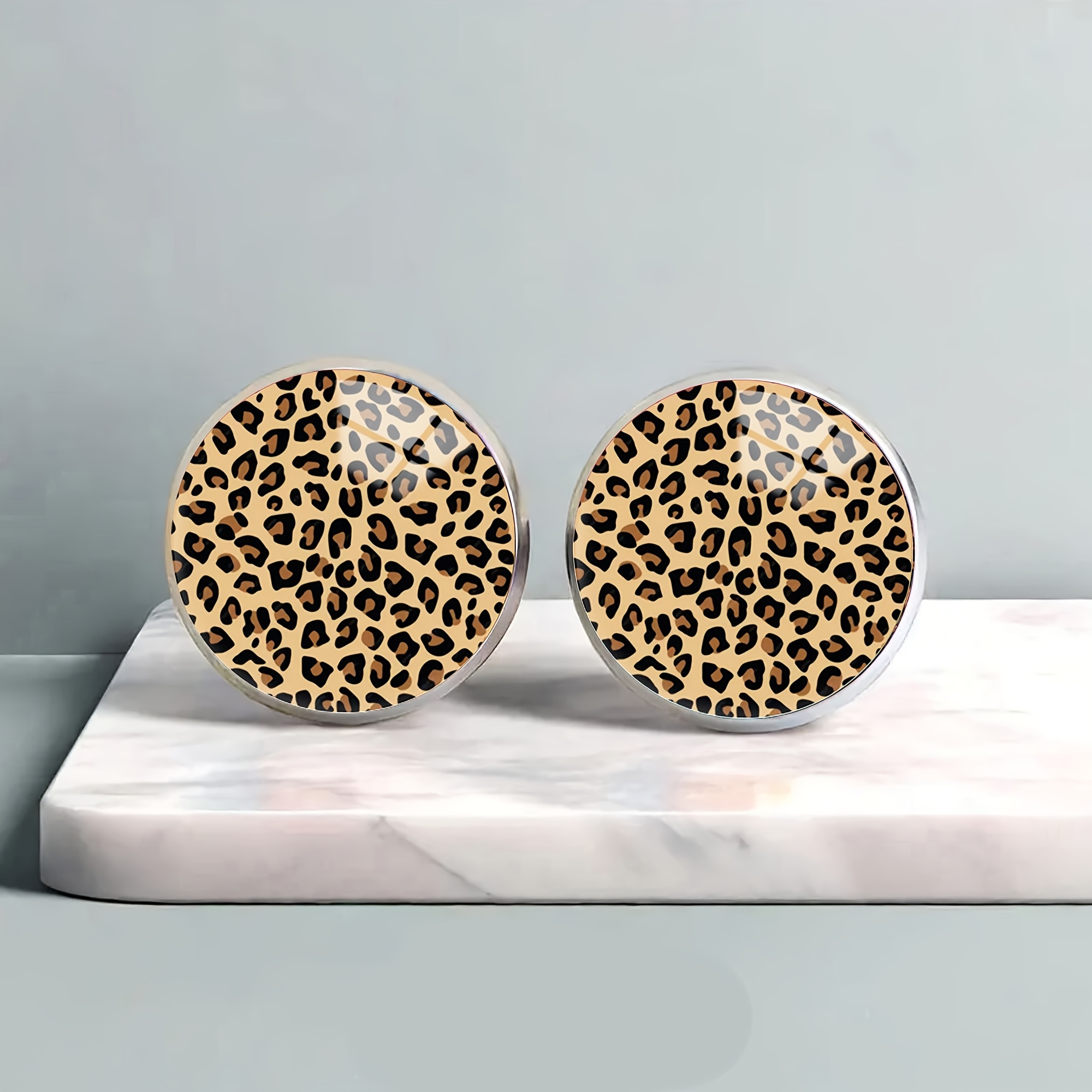 

Stainless Steel Leopard Print Earrings, Sexy Minimalist Style For Men And Women, Ideal For Parties And Gifts