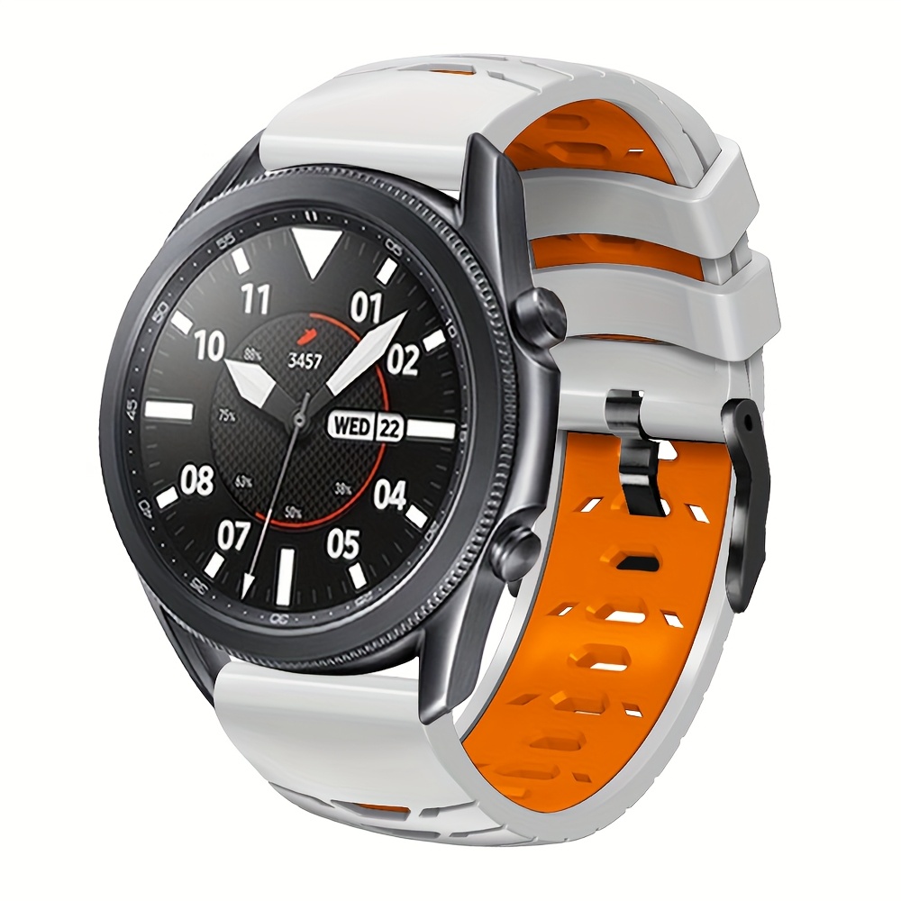 E-shop 22mm Weiches Silikon Sport Uhrenarmband, Strapazierfähiges Verstellbares Atmungsaktives Schweißfestes Armband für Garmin Forerunner