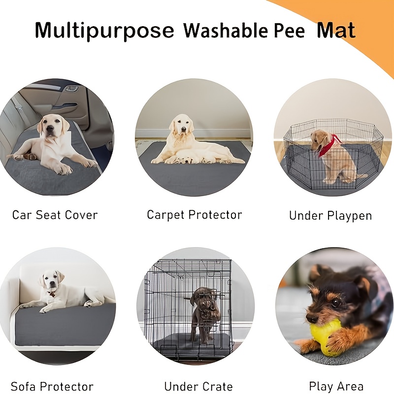 2-Pack Extra-Large Reusable Dog Potty Pads, Non-Slip Washable Mats for Floor, Crate, Or Playpen, Fast-Absorbent And Durable Pet Whelping Pads for Incontinence, House Training & Holiday Home Cleaning, 88.9X119.38cm, Gray - Image 7