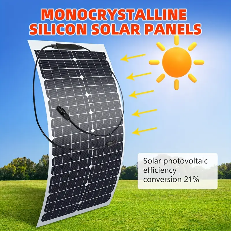 portable 200w high- monocrystalline solar panel kit with adjustable semi-flexible design & usb-c/ output - lightweight foldable solar charger for cpap, rv, home, camping, emergency backup power, off-grid systems, tablets, laptops, phones - ideal christmas gift (battery not included), solar panel portable, solar panel with built in battery, solar accessories, solar panel for power station, solar charge controller, camping power supply, rv , durable exterior Product details 2
