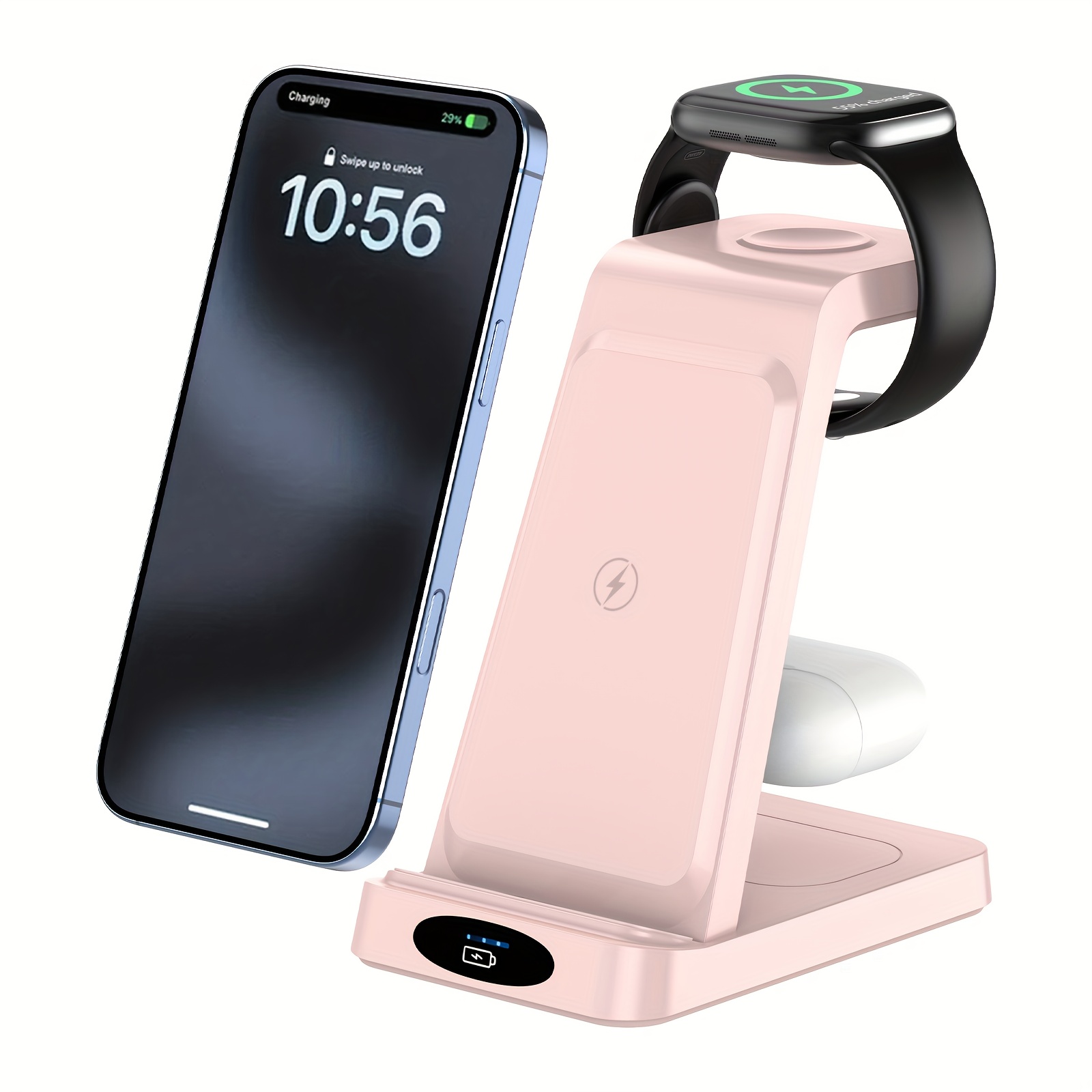 3 in 1 Phone Watch Earphone Wireless Charger Stand Suitable
