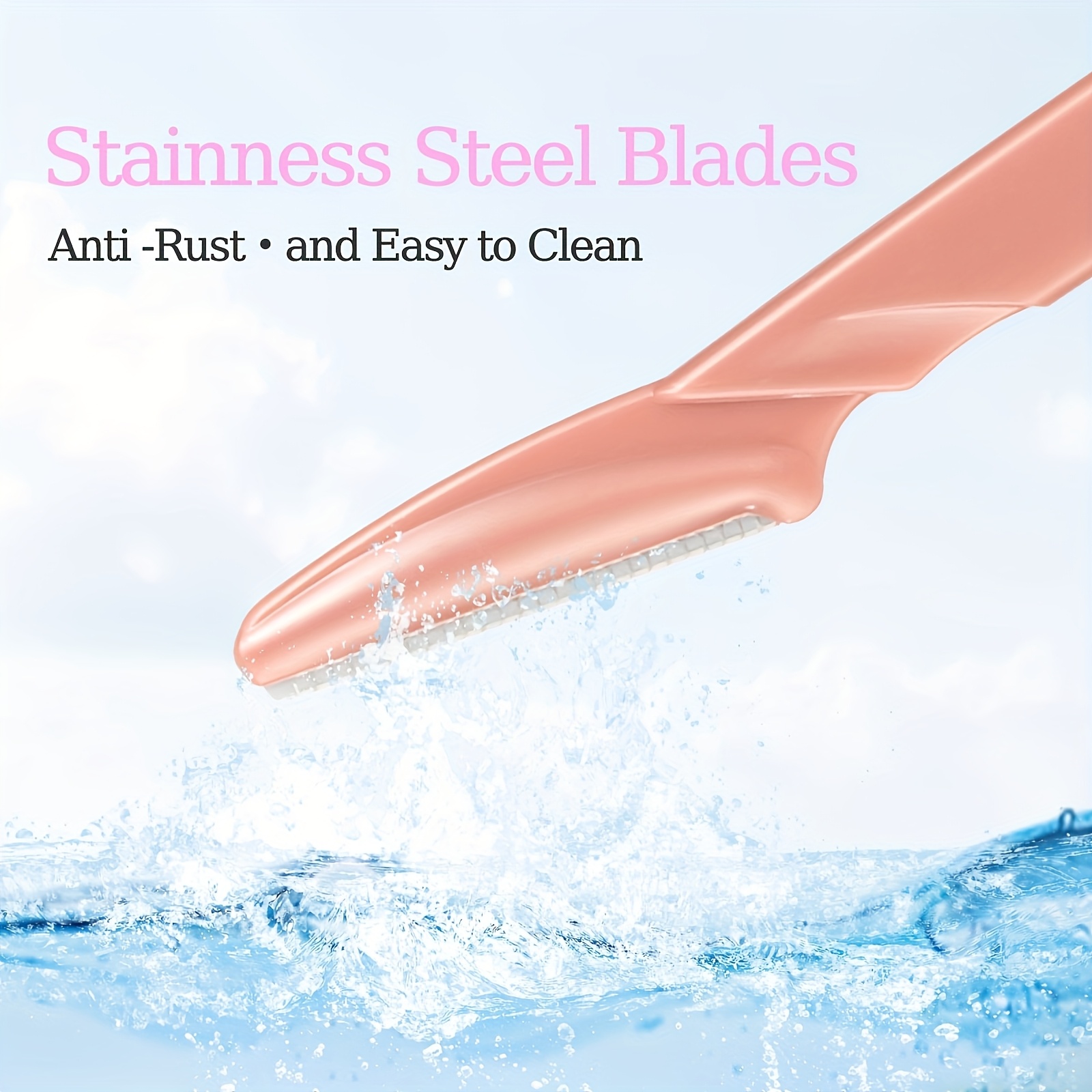 4pcs Stainless Steel Eyebrow Shaping Tools Set with Covers