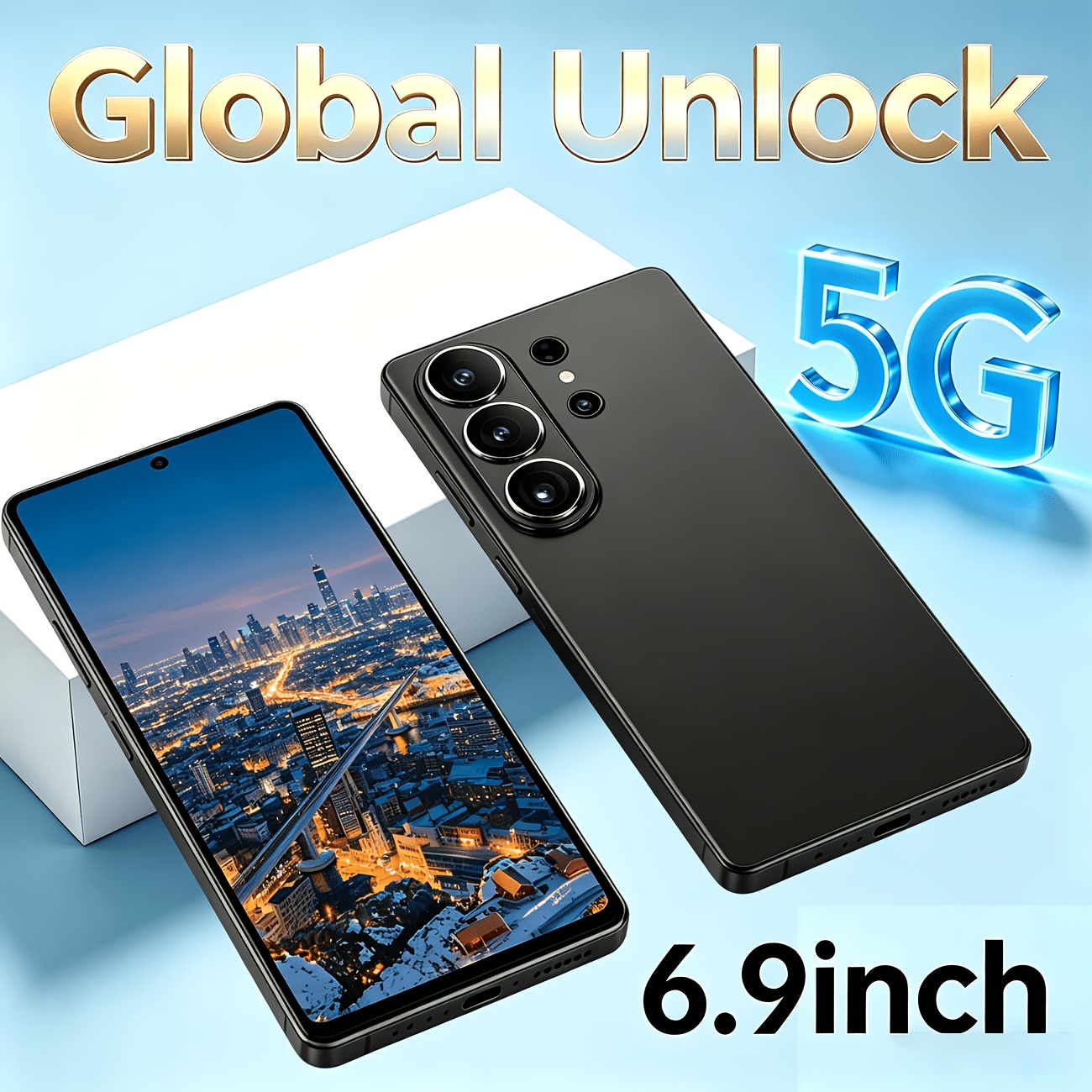   version  ed smartphone with 5 , 4gb+64gb memory,   and face  . built-  and lcd screen, full accessories included,   daily   and holiday presents. Product details 1