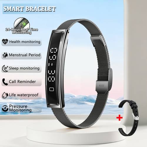 new elegant and fashionable smart bracelet for men and women fitness multi exercise mode sedentary reminder step counting sleep monitoring photo recording control stress monitoring outdoor watch for men and women