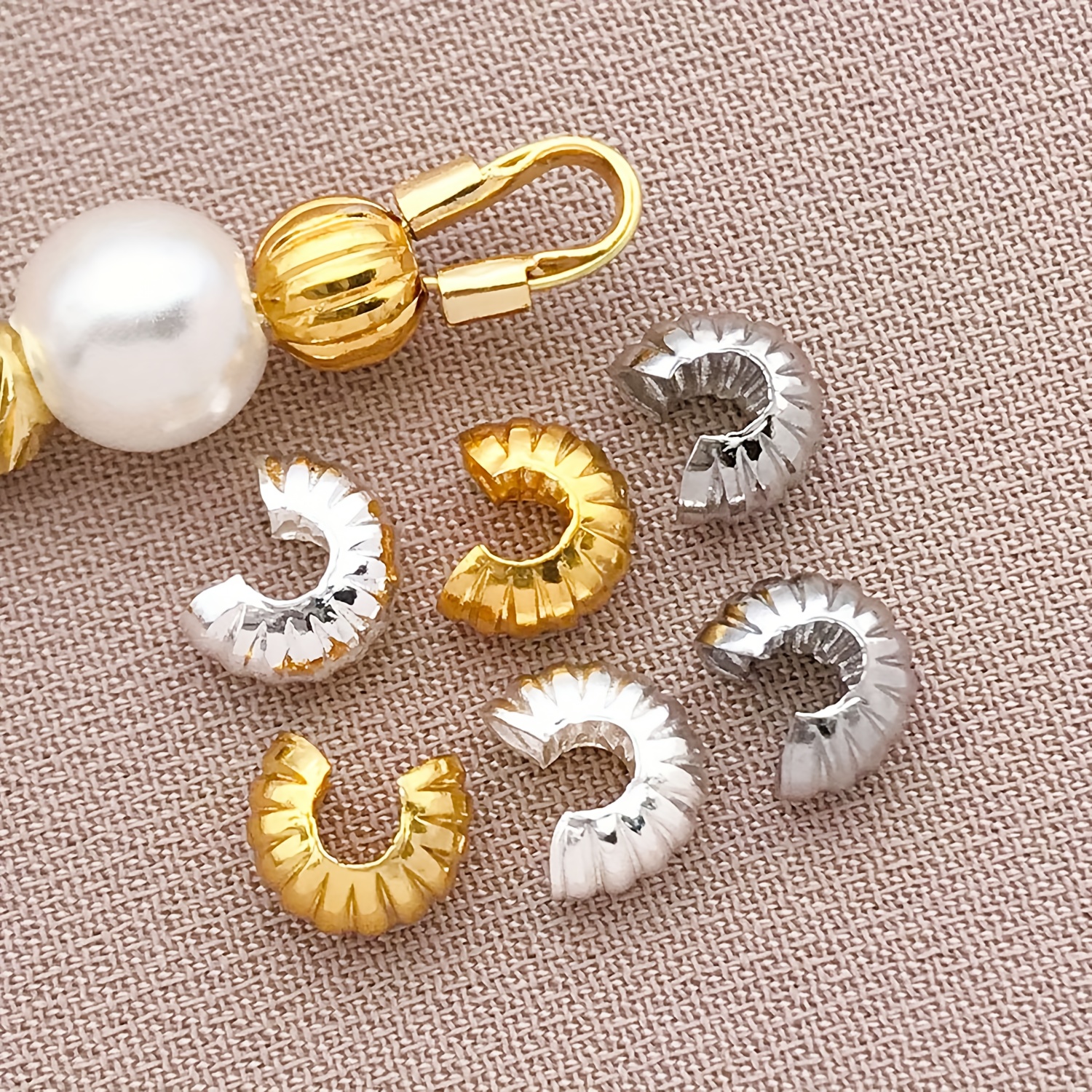 15pcs 18K Golden Plated Crescent Moon Clasps for DIY Jewelry