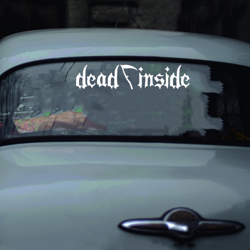 

1pc 7.87*1.69inch Dead Inside Reaper, Alternative Style Vinyl Car Decals Fun Stickers