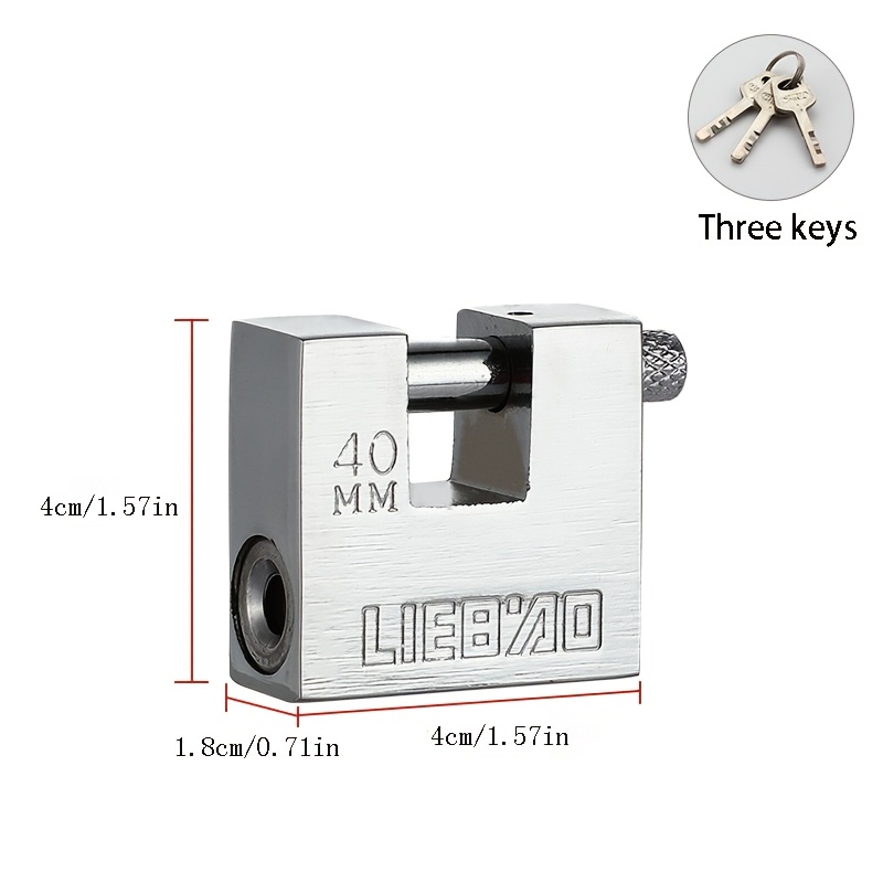 

Rectangular Padlock Horizontal Opening Small Locks Household Anti-shear Anti-pick Anti-smash Locks Large Door Locks Anti-theft Pass-through Locks Halloween Christmas Gifts