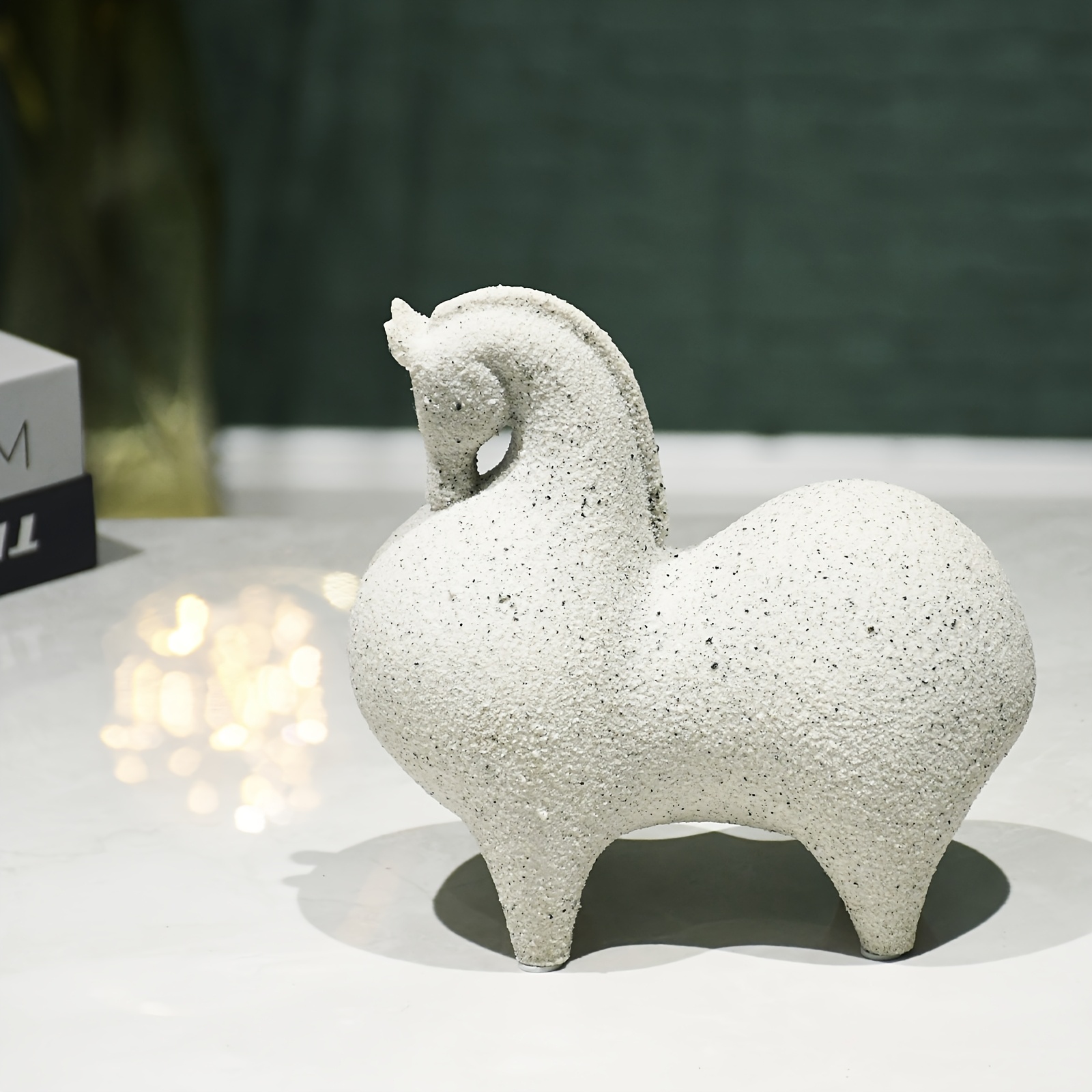 Abstract Horse Decorative Ornament, Christmas Gift, Sandstone Effect Abstract Art Decor for Living Room, Office, Home Decoration, Holiday Gift